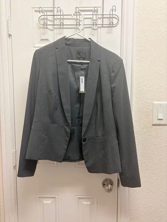 Worthington Charcoal Gray Women's Tailored Blazer - Picture 2 of 2
